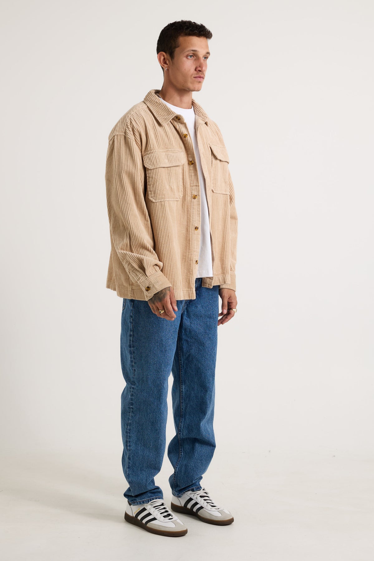 Dion Cord Overshirt Tan