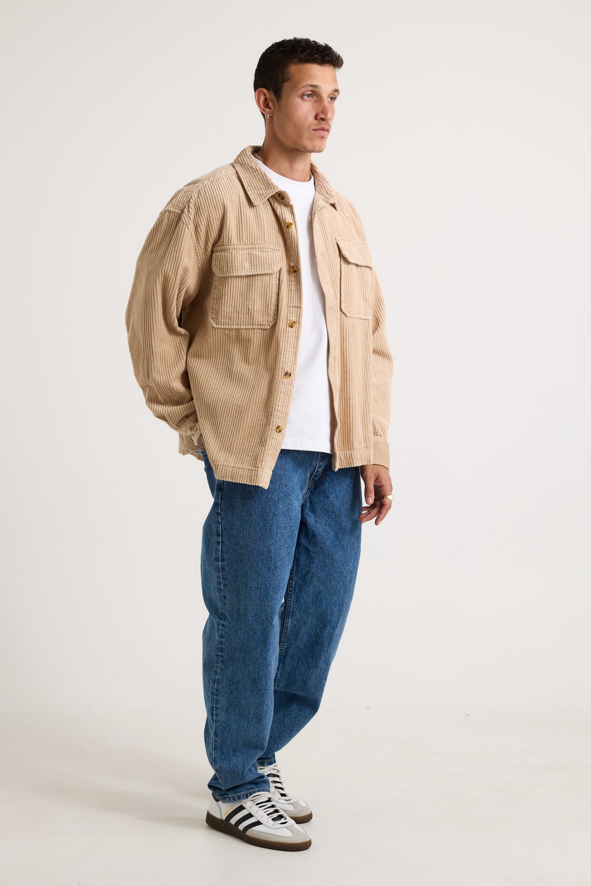 Dion Cord Overshirt Tan