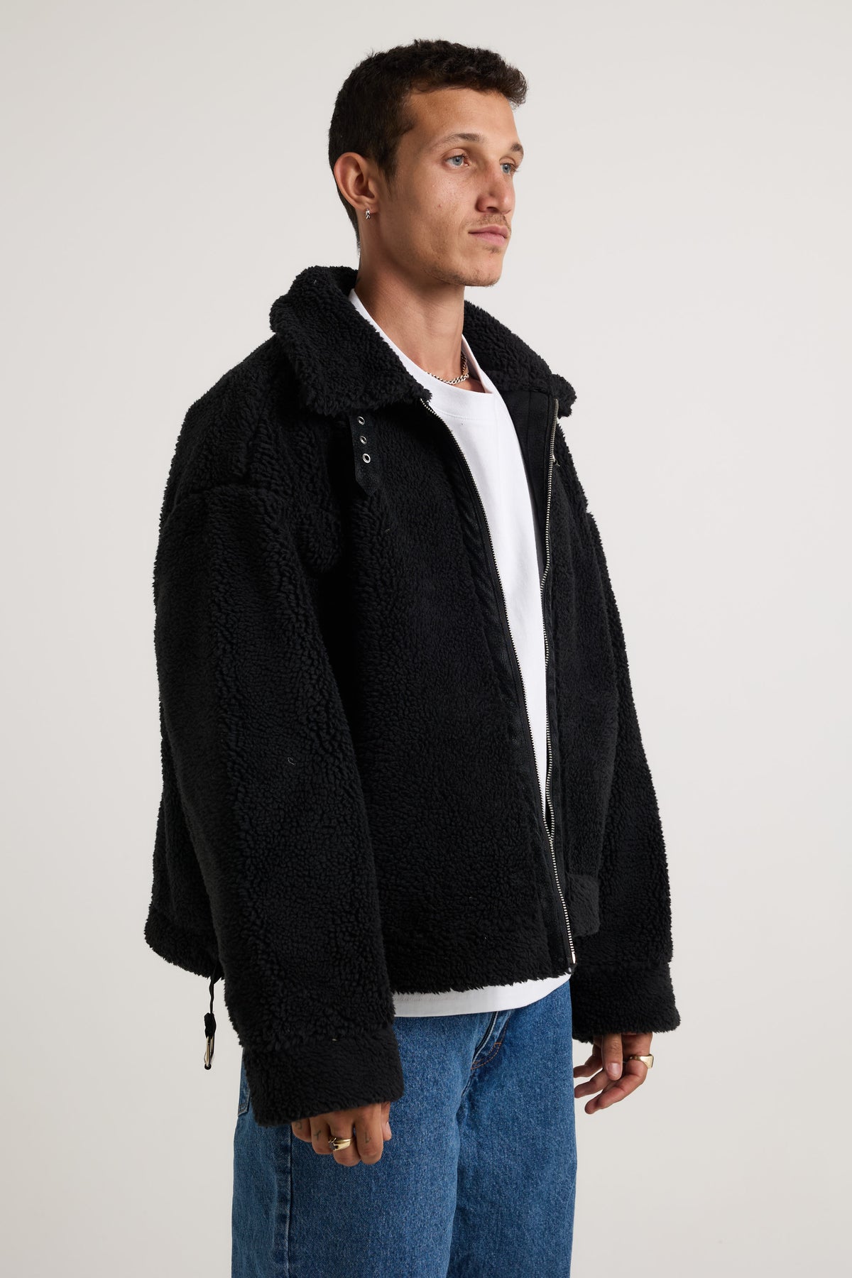 Travis Sherpa Jacket Black