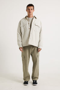 Nylon Overshirt Jacket Light Grey