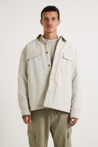 Nylon Overshirt Jacket Light Grey