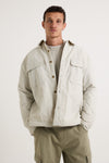 Nylon Overshirt Jacket Light Grey