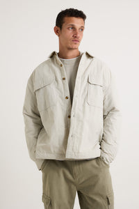 Nylon Overshirt Jacket Light Grey