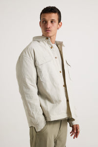 Nylon Overshirt Jacket Light Grey