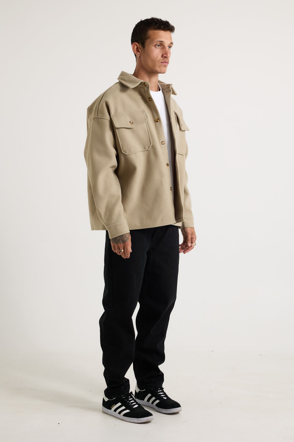 Heavyweight Box Overshirt Latte