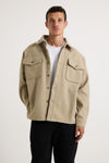 Heavyweight Box Overshirt Latte