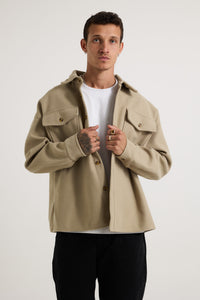 Heavyweight Box Overshirt Latte