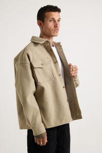 Heavyweight Box Overshirt Latte