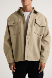 Heavyweight Box Overshirt Latte