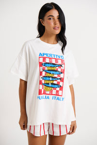 Puglia Top White/Red