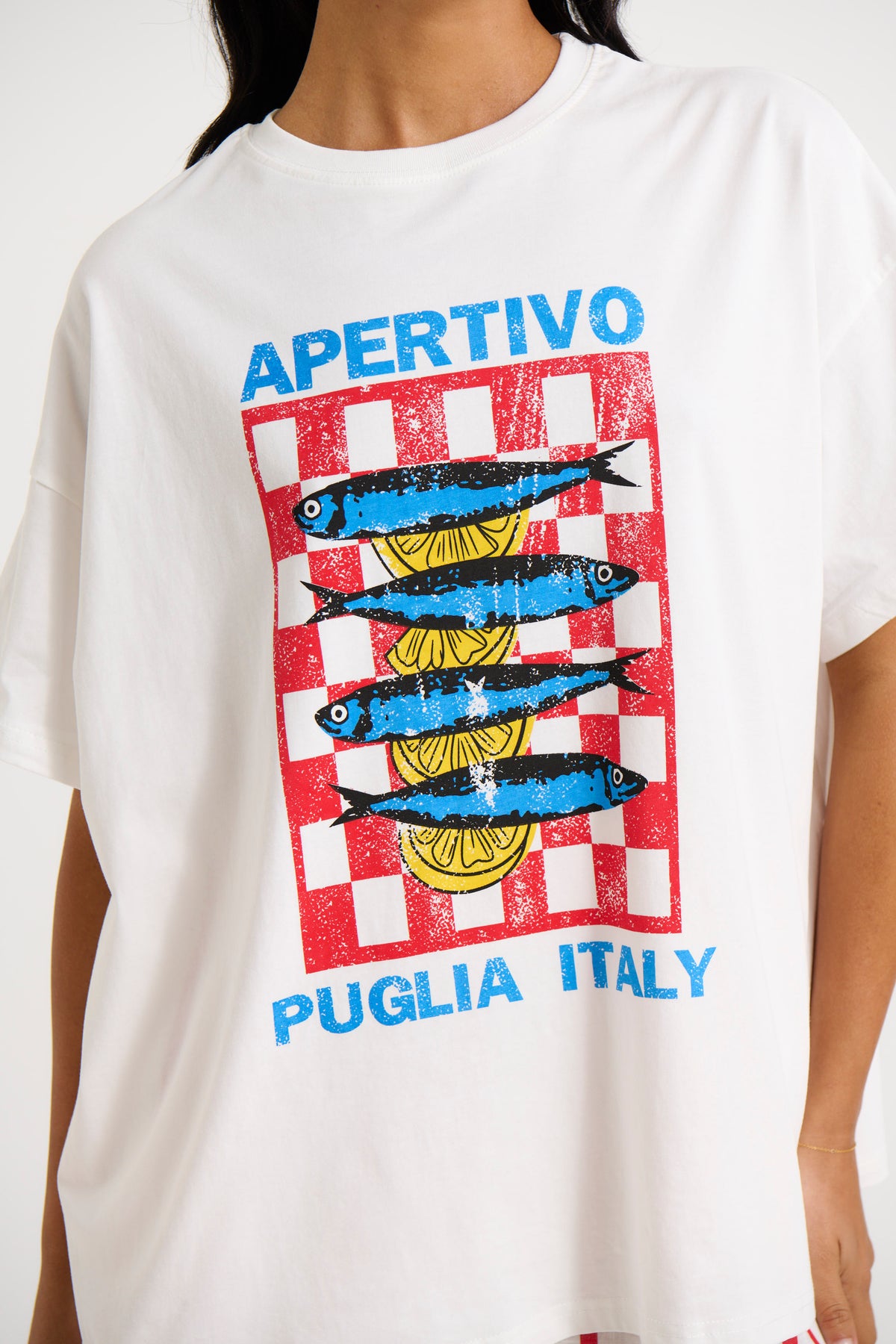 Puglia Top White/Red