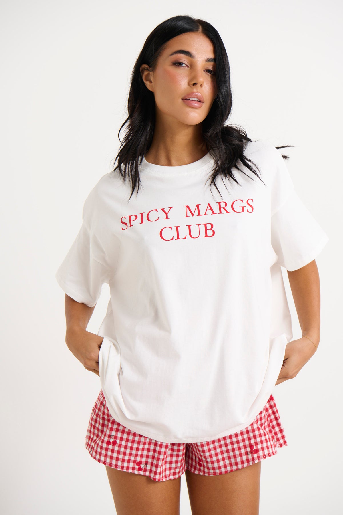 Margs Top White/Red