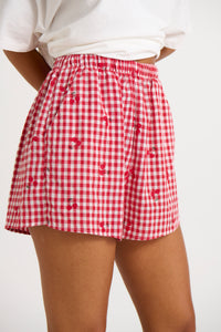 Cherry Shorts White/Red