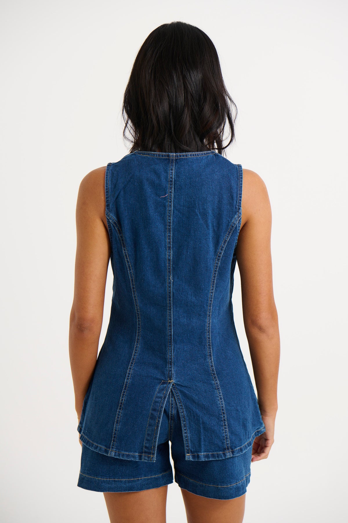 Imogen Denim Vest Midwash