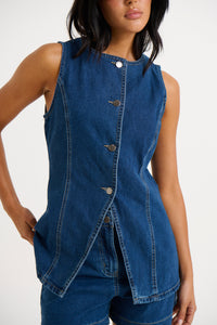 Imogen Denim Vest Midwash