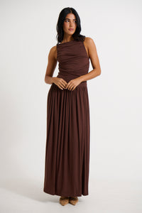 Nalla Maxi Dress Brown