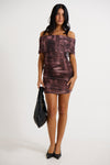 Ella Mesh Dress Chocolate