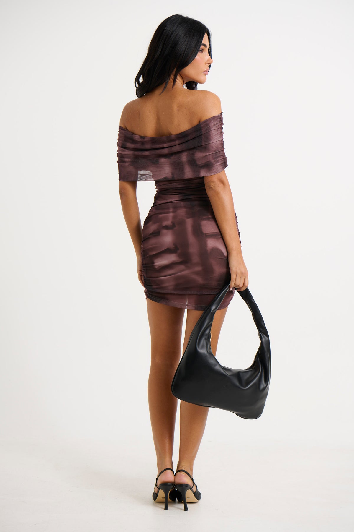 Ella Mesh Dress Chocolate