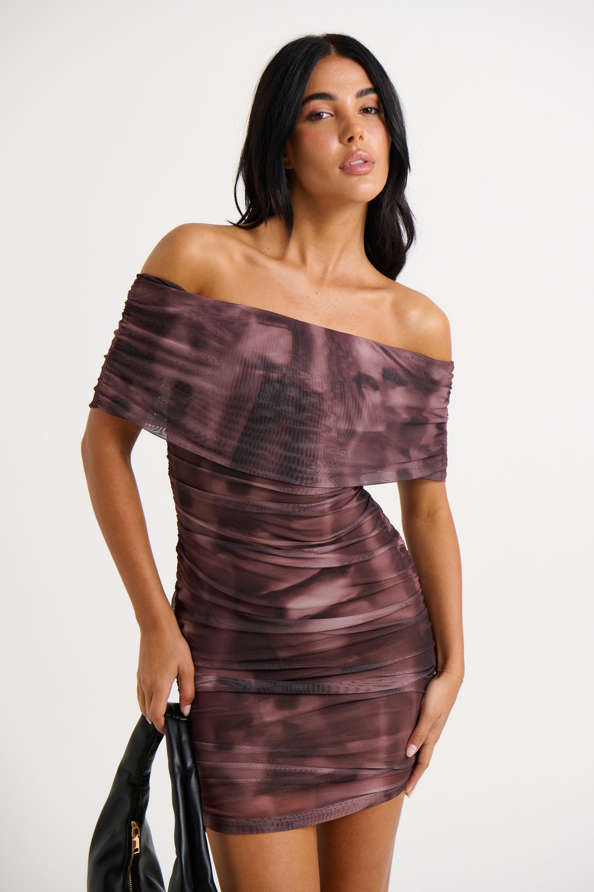 Ella Mesh Dress Chocolate