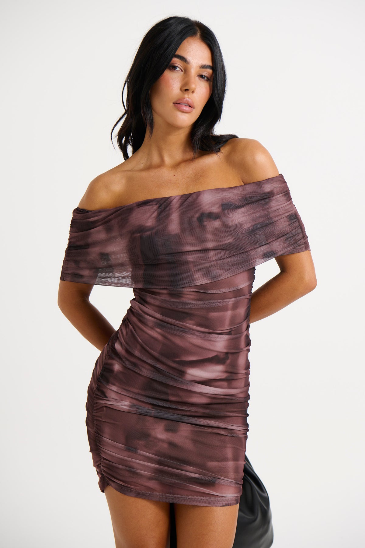 Ella Mesh Dress Chocolate