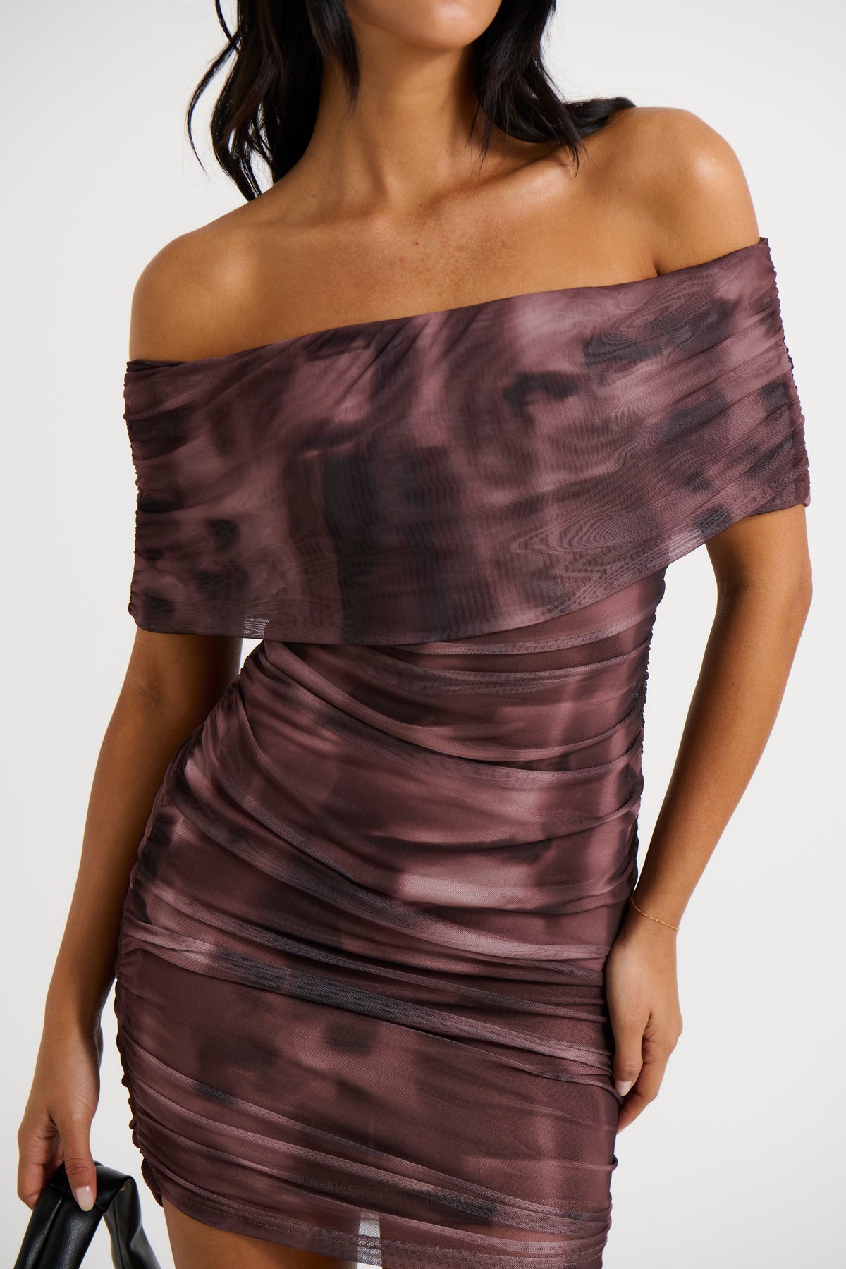 Ella Mesh Dress Chocolate