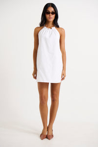 Alysse Halter Dress White