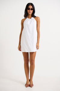 Alysse Halter Dress White