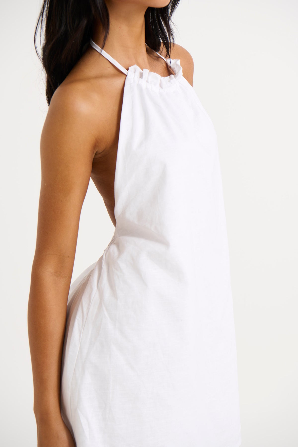 Alysse Halter Dress White