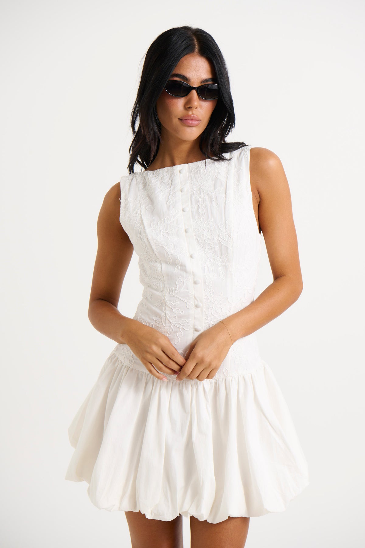 Bridie Mini Dress White