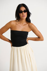 Zylie Midi Dress Black/Cream