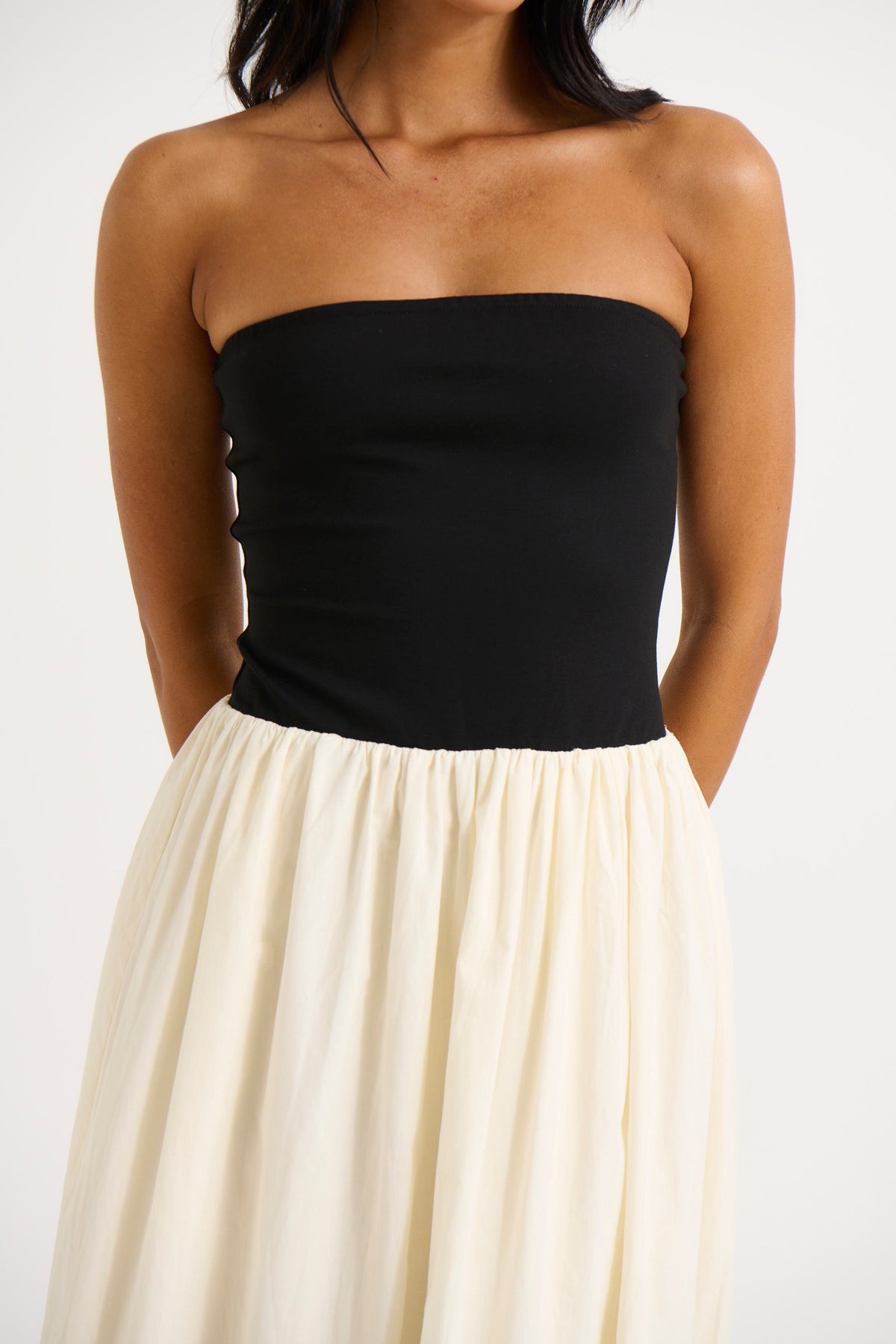 Zylie Midi Dress Black/Cream