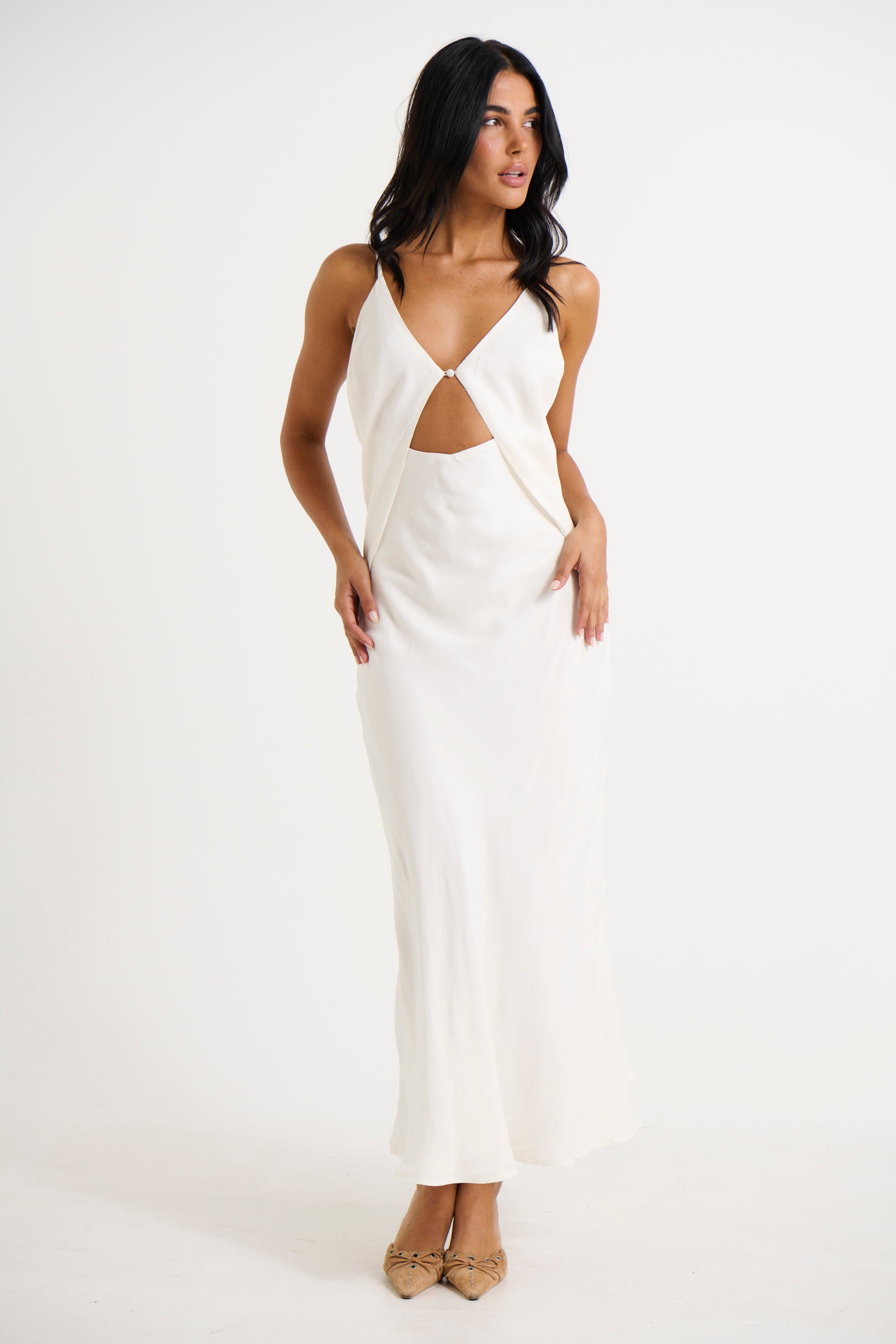 Talia Maxi Dress Ivory - FINAL SALE