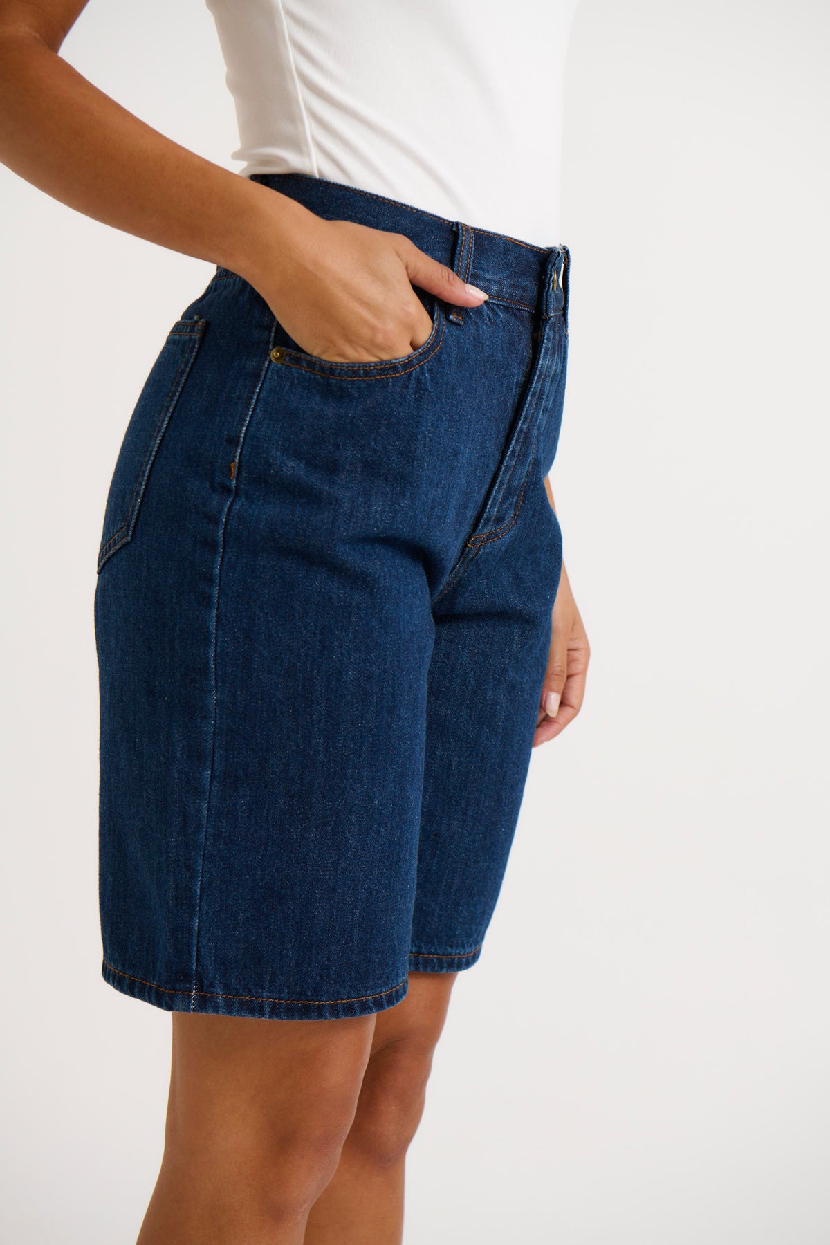 Rhianna Short Mid Wash Blue