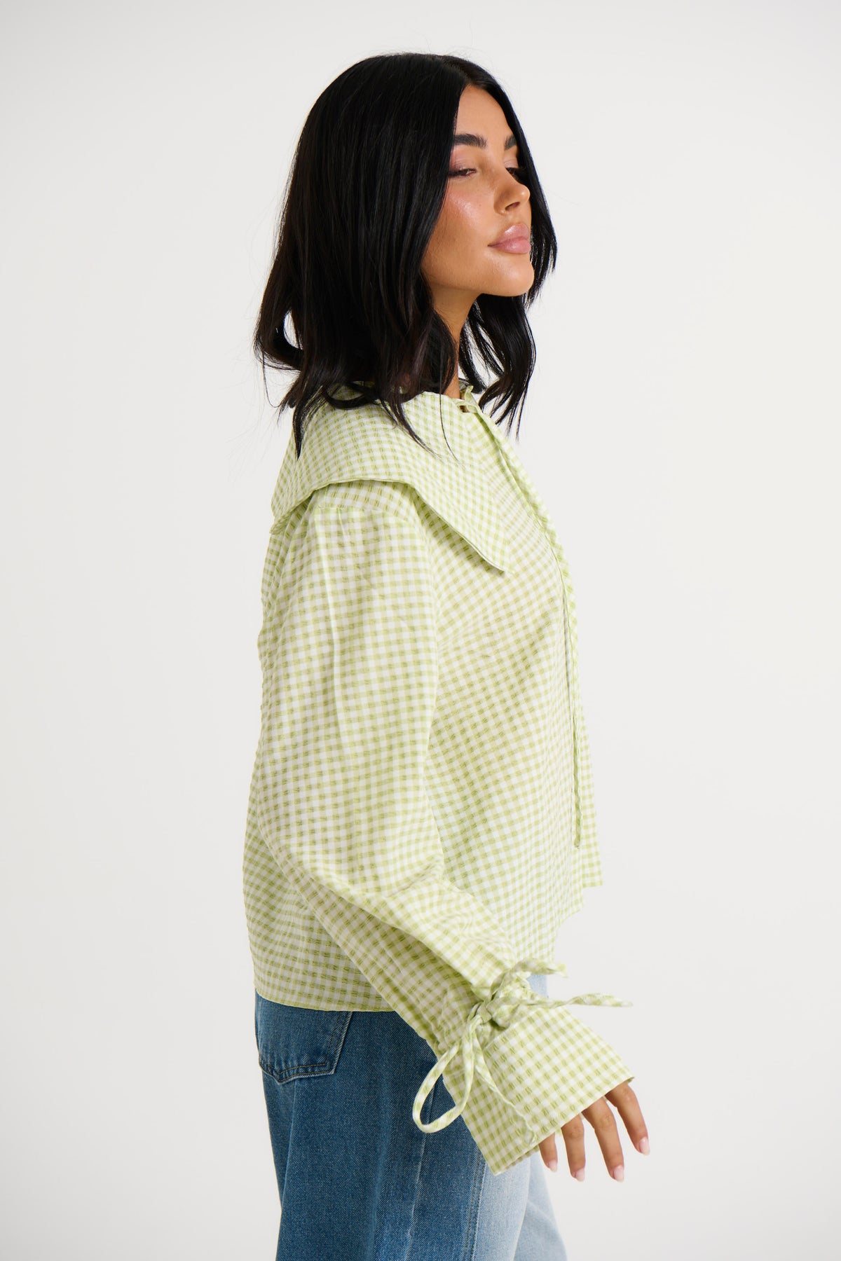 Layla Shirt Sage Gingham