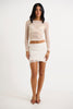 Pearl Mini Skirt Ivory