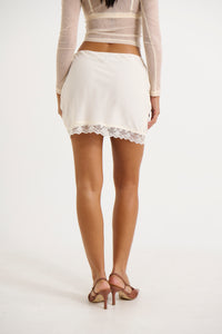 Pearl Mini Skirt Ivory