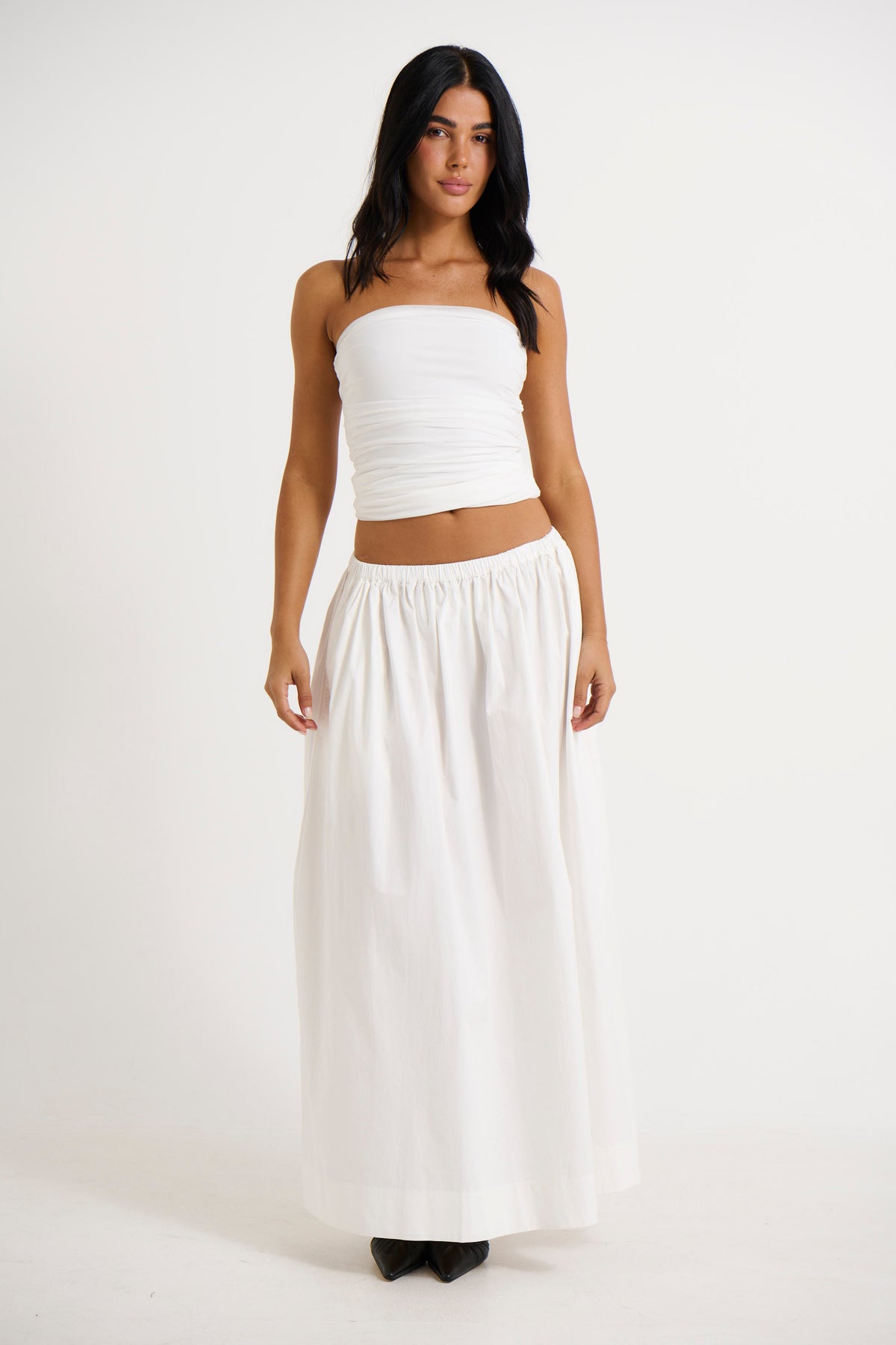 Hilary Maxi Skirt White