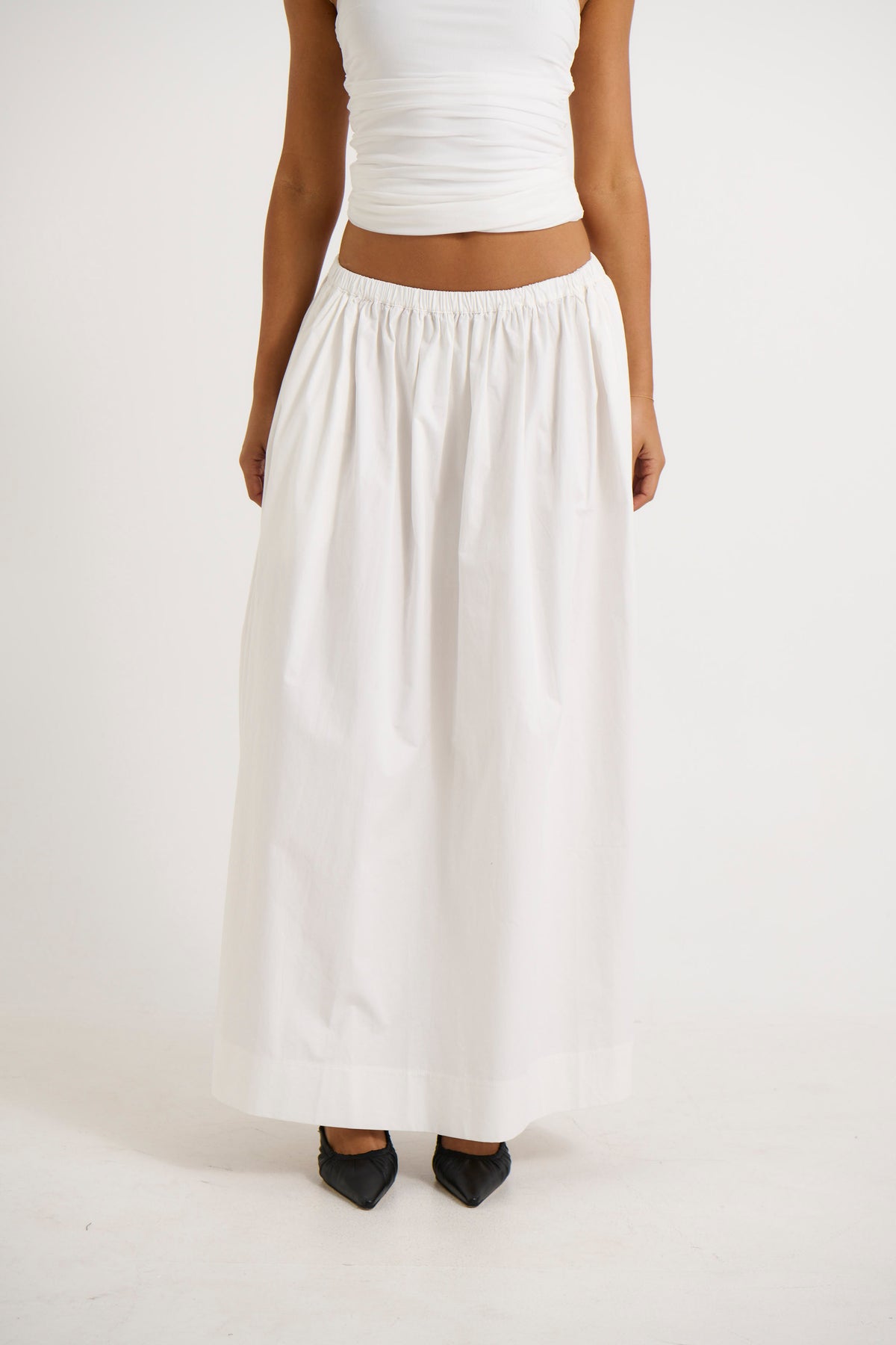 Hilary Maxi Skirt White