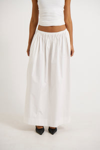 Hilary Maxi Skirt White