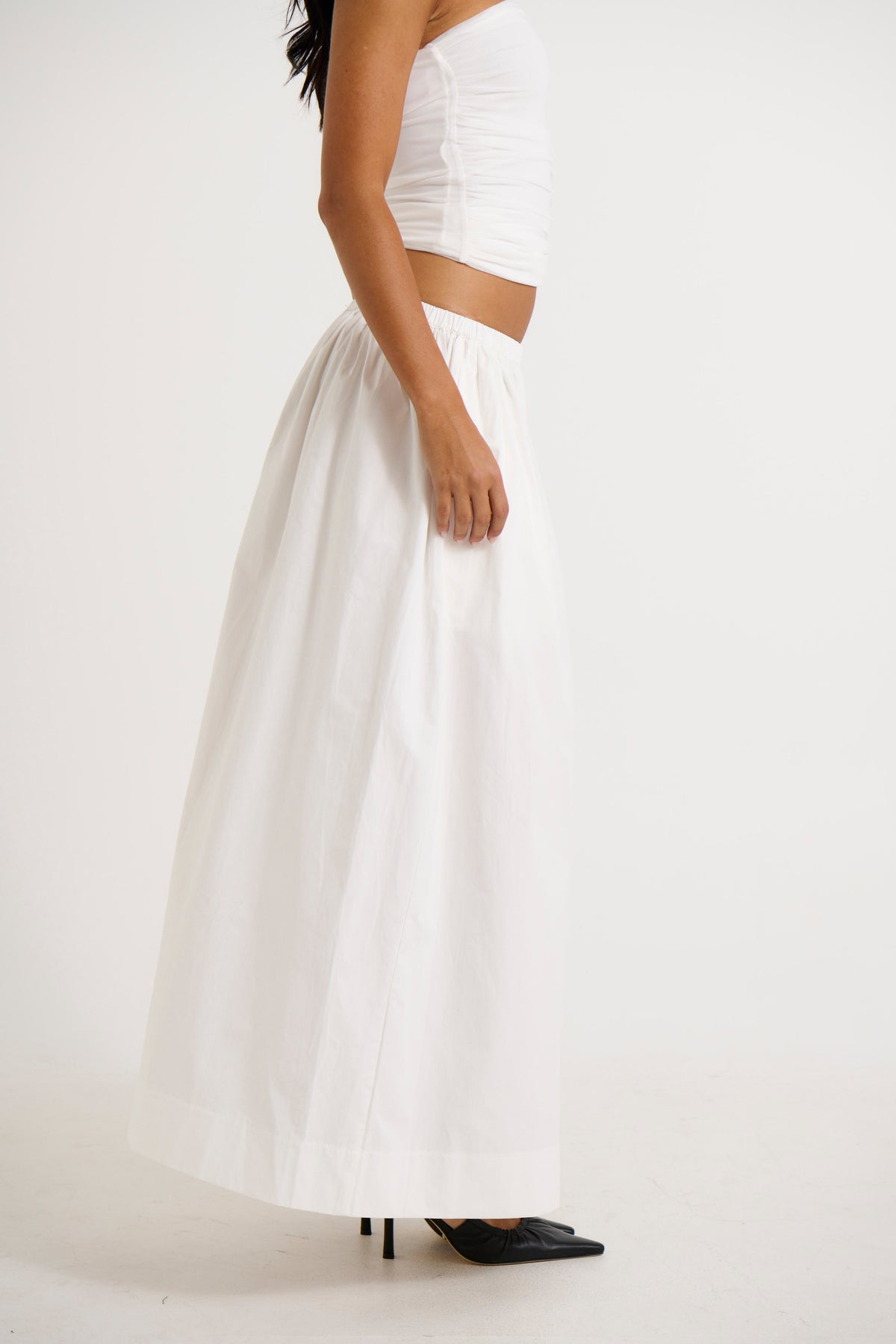 Hilary Maxi Skirt White