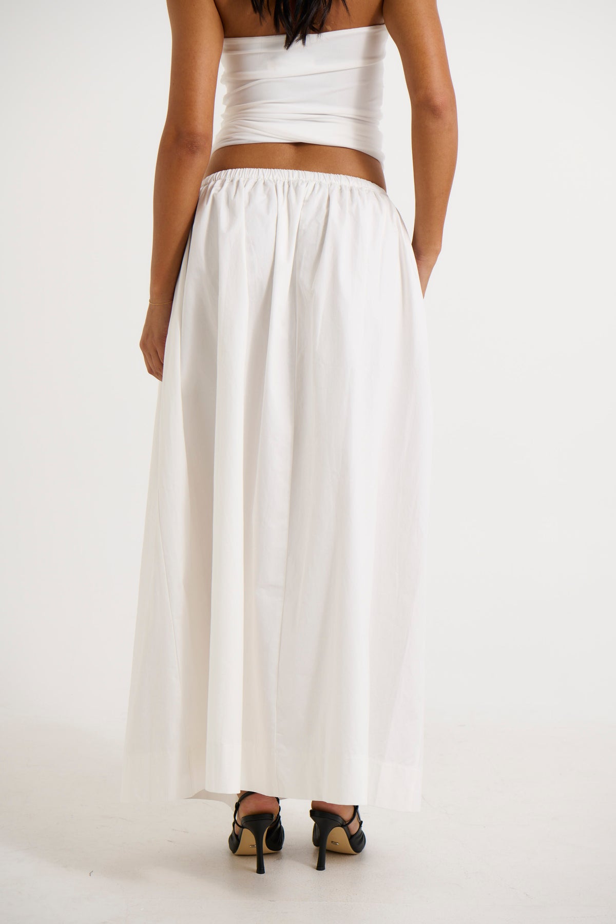 Hilary Maxi Skirt White