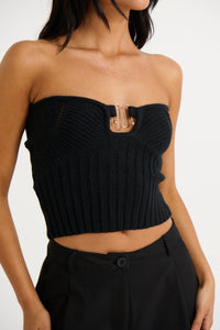 Capri Strapless Top Black