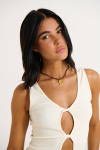 Shell Rope Necklace 18K Gold Plated