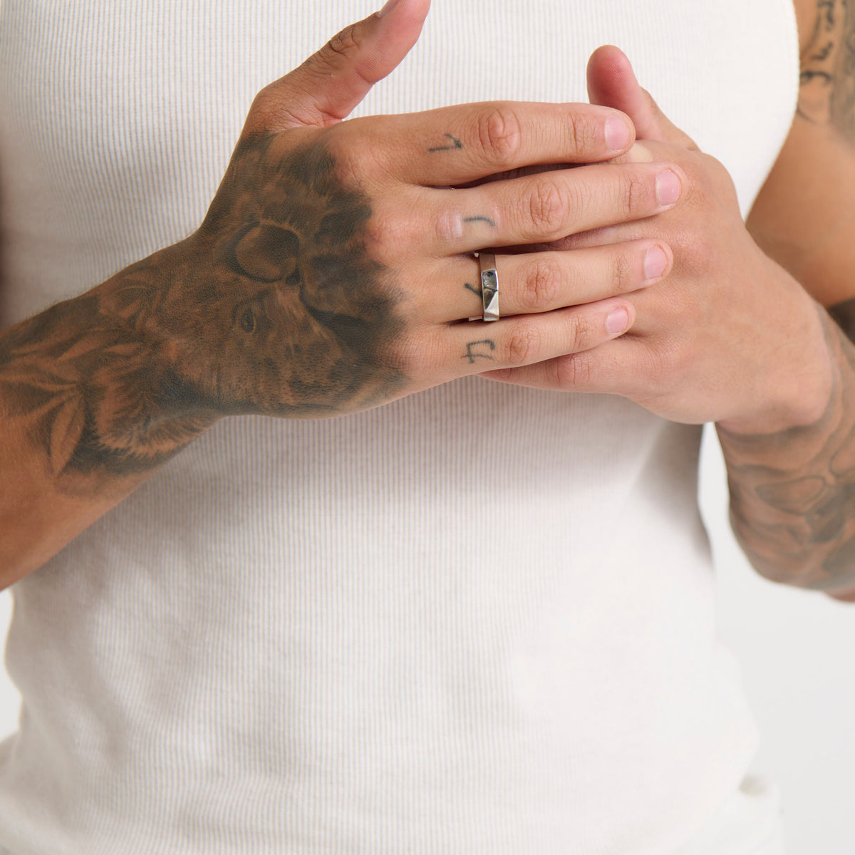 NTH Battered Ring Silver