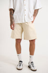 Fredrick Cotton Elastic Short Ivory