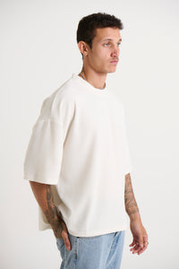 Vinnie Two Thread Stitch Tee White