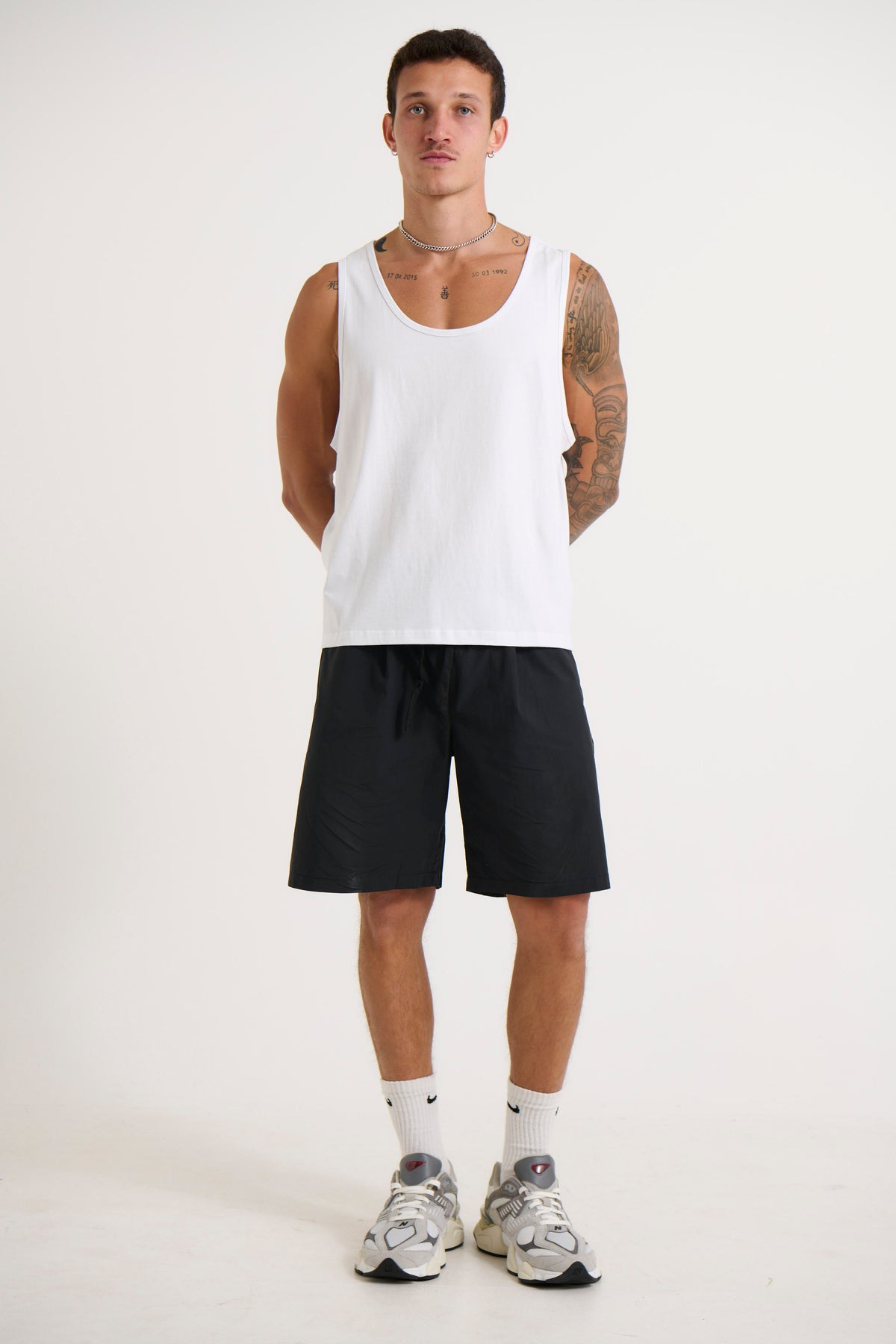 Richie Loose Crop Tank White