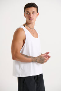 Richie Loose Crop Tank White