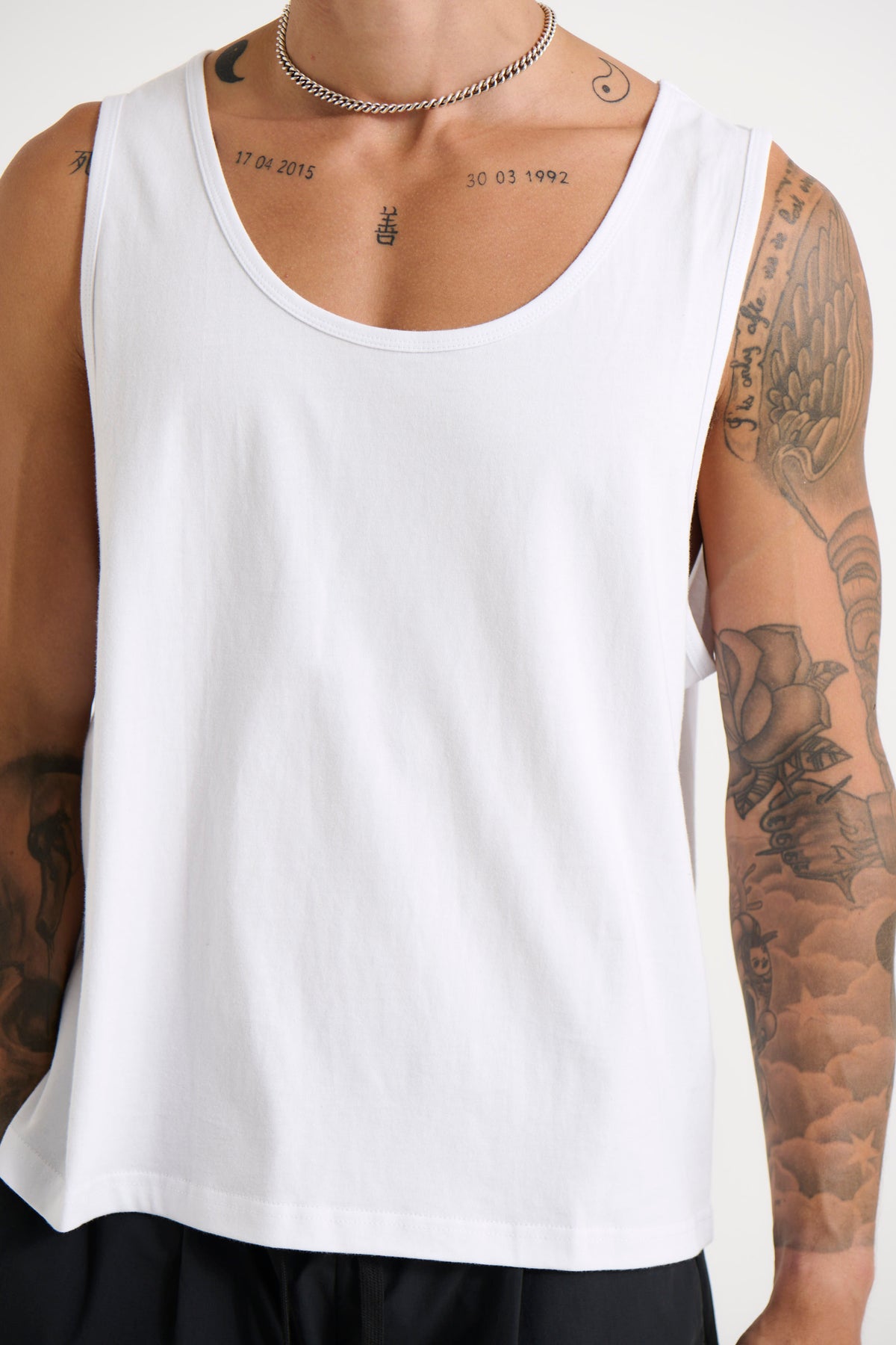 Richie Loose Crop Tank White