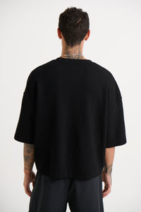 NTH Crop Box Tee Ribbed Black